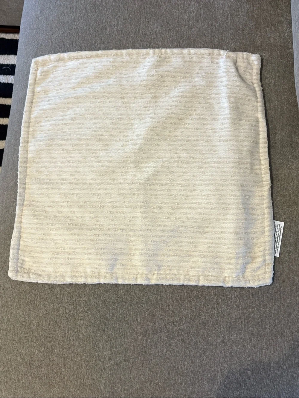 Neutral Cream Textured Square Cloth